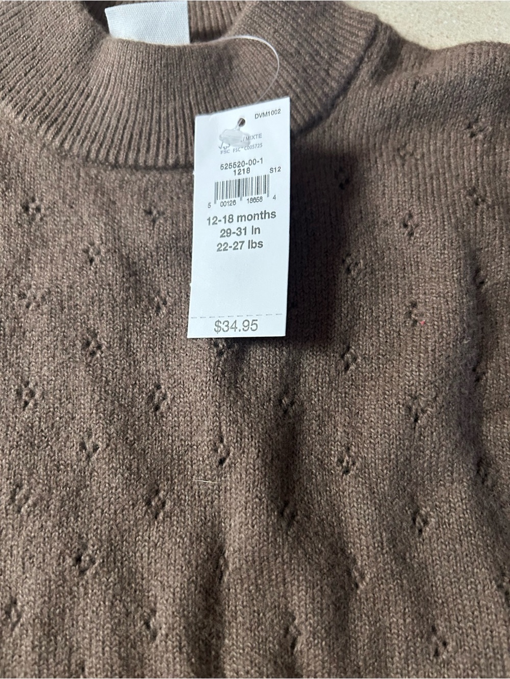 Brown Knit Eyelet Waistband pants & Sweater - Picture 5 of 7